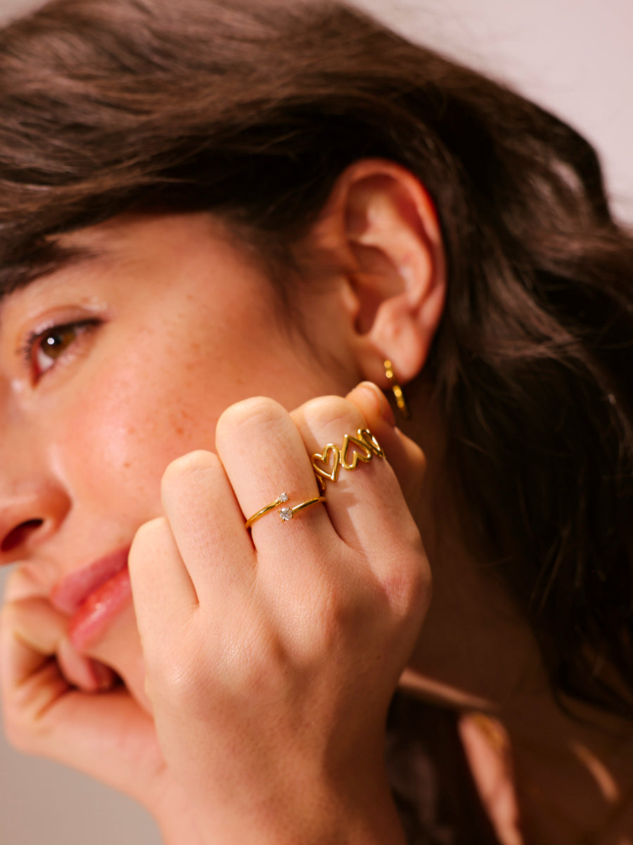 Anillo de corazón infinito
