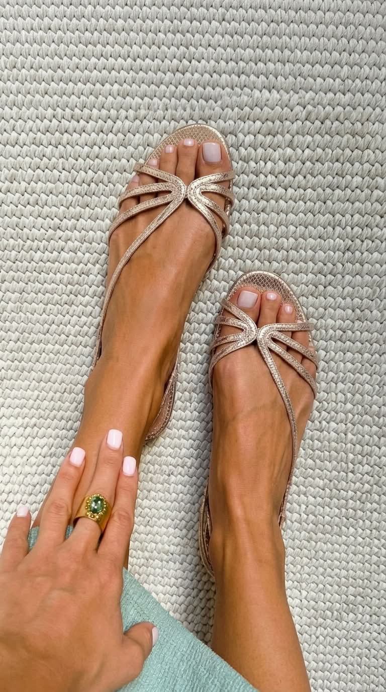 Herminia | Sandalias Metálicas Efecto Serpiente