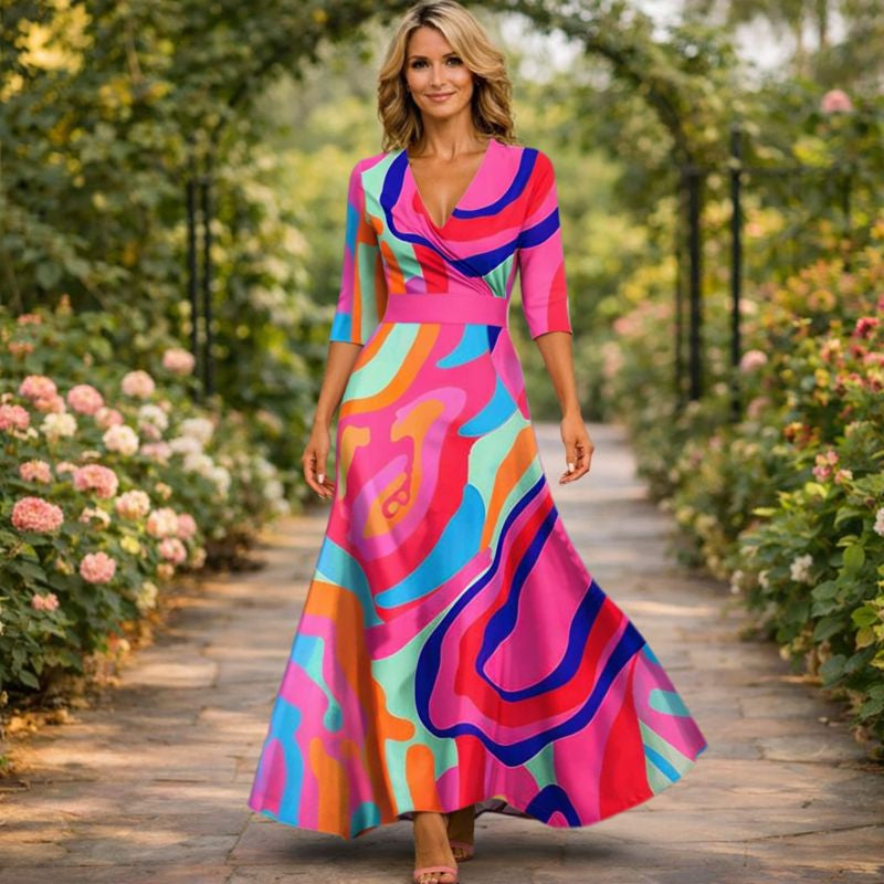 Ernestina | Vestido Maxi Envolvente Fluido