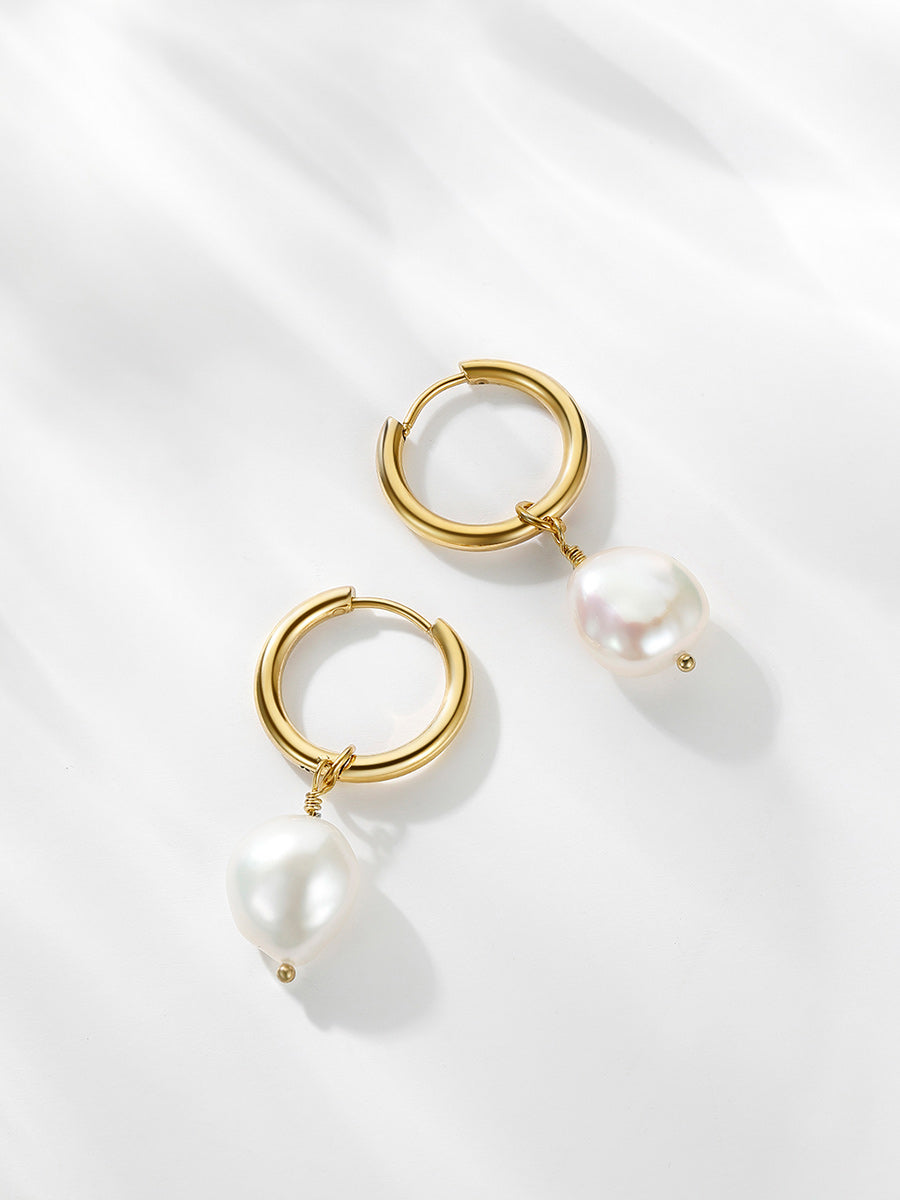 Pendientes de perlas contemporáneos