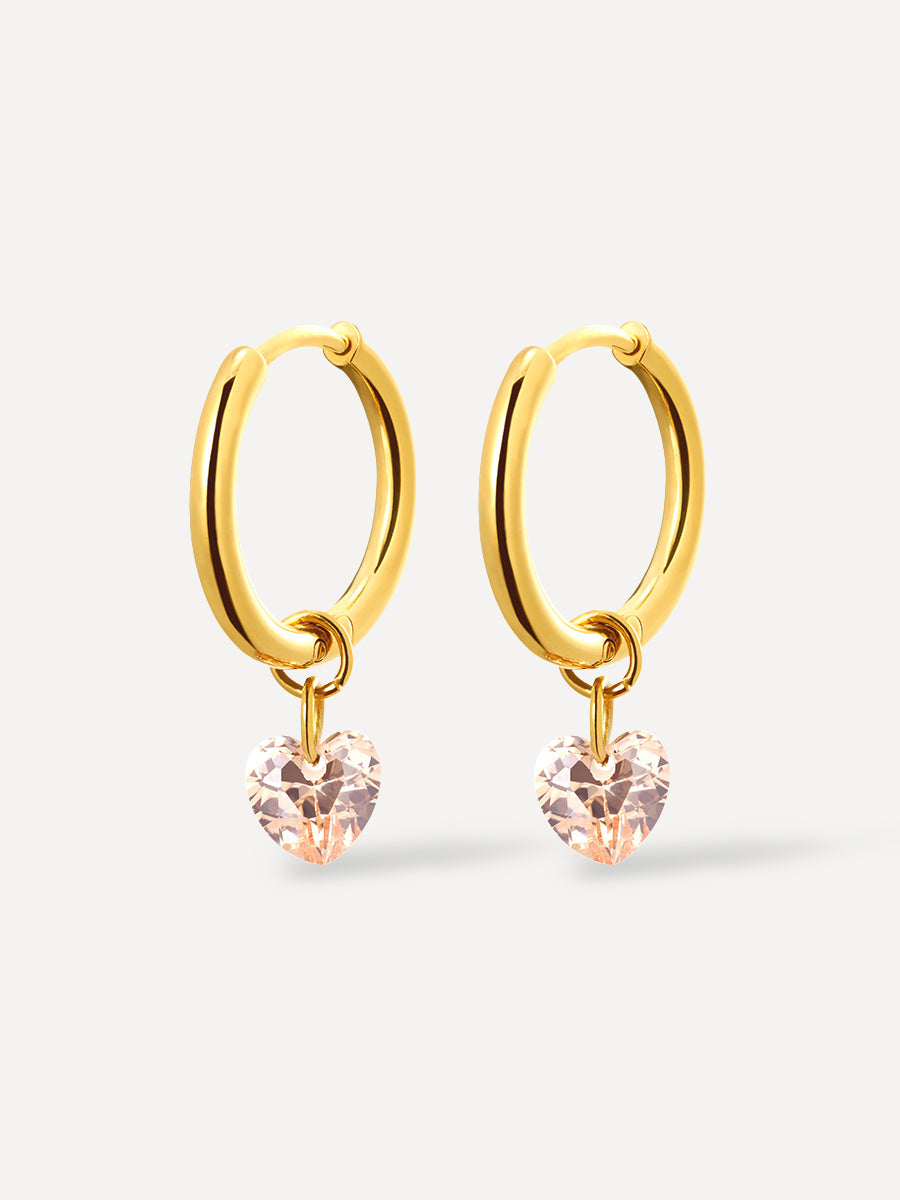 Pendientes de corazón delicados
