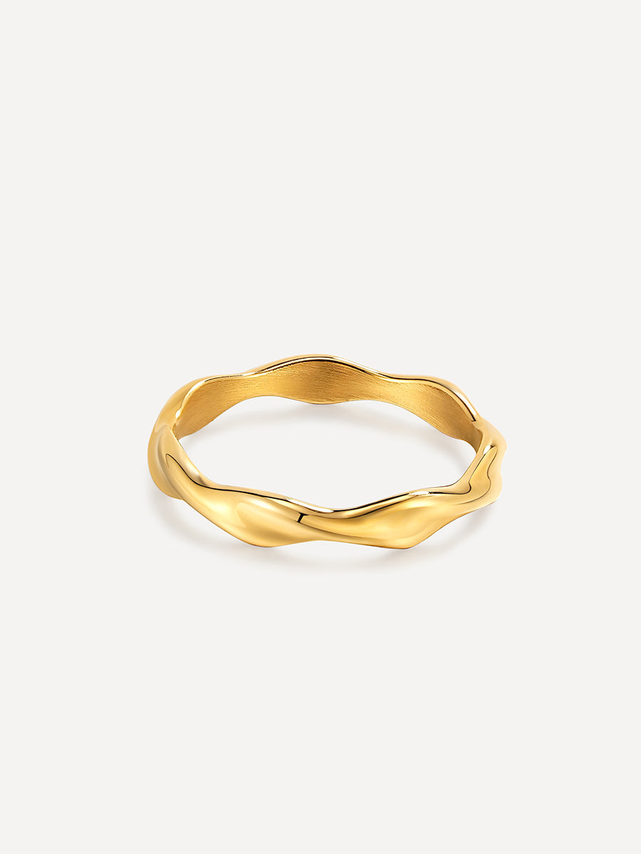 Anillo de diseño moderno y curvo