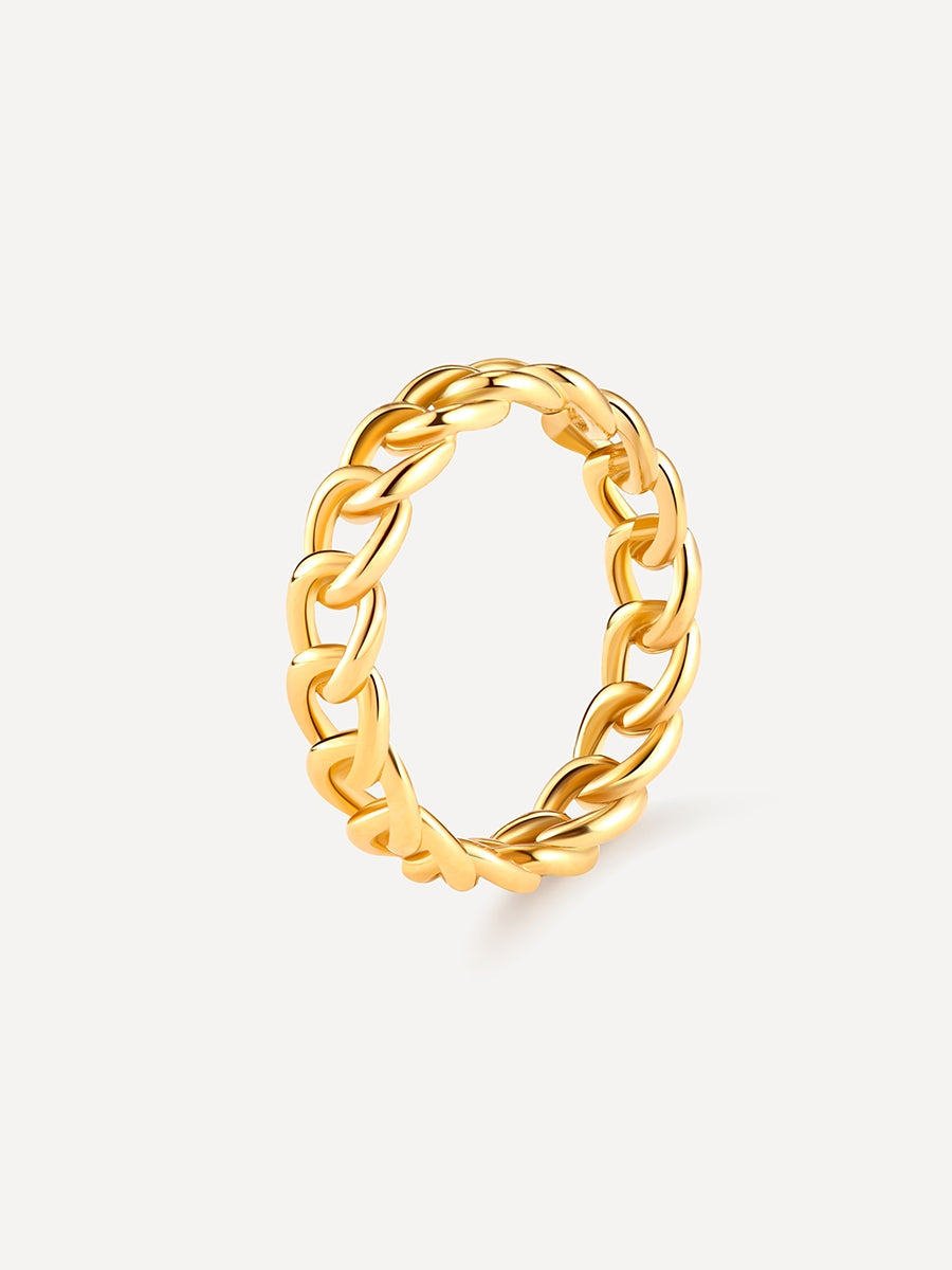 Elegante anillo entrelazado