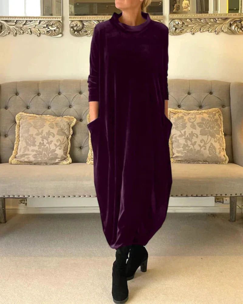 Albaida | Vestido de terciopelo holgado
