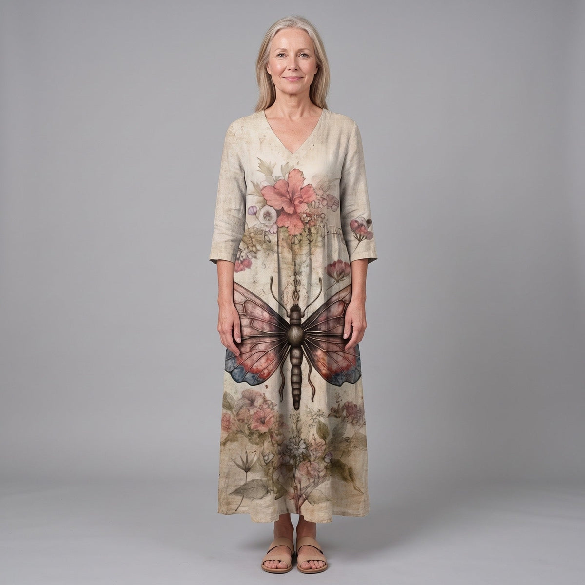 Ariadna | Vestido midi floral de verano