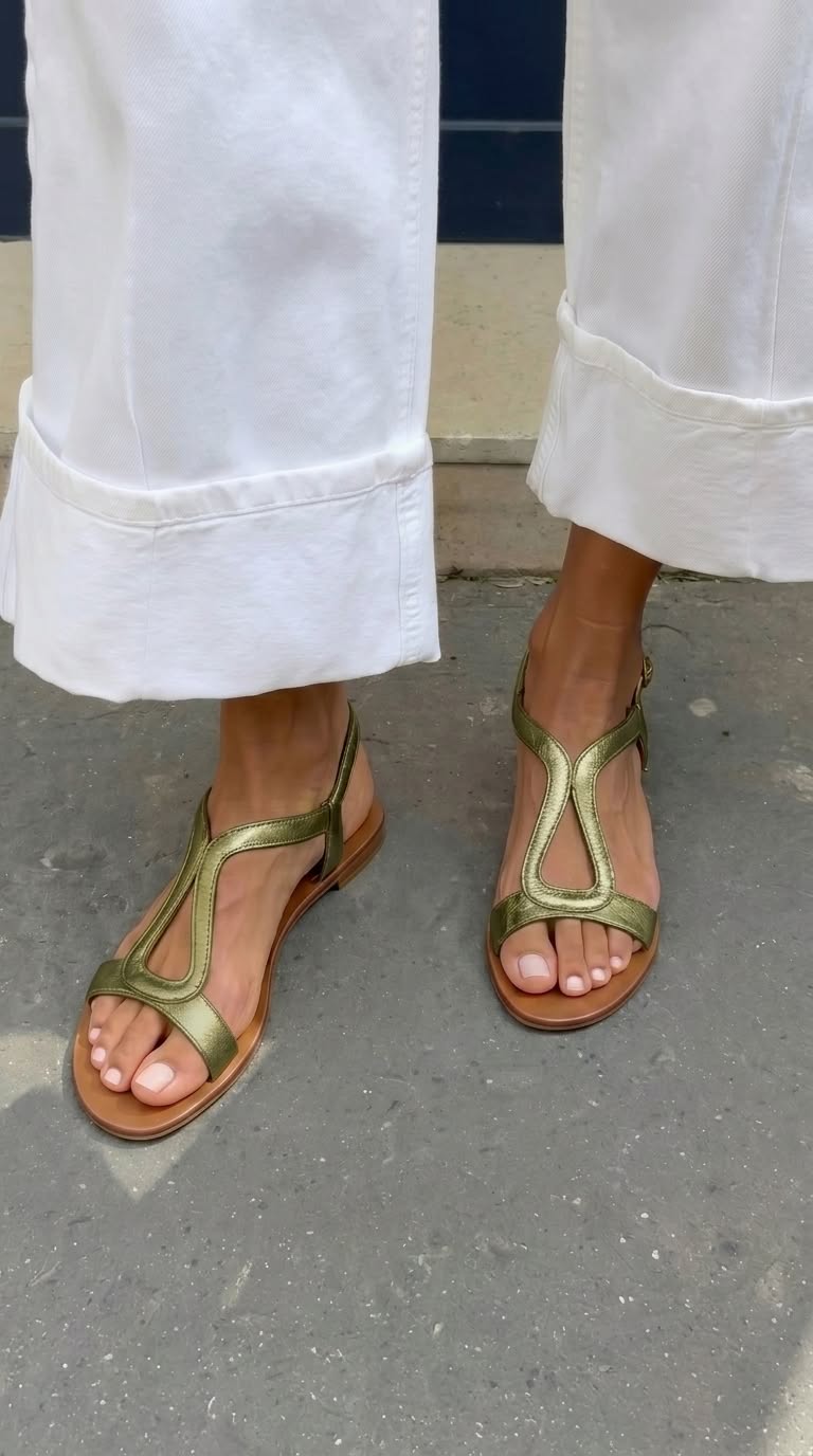 Lorea | Sandalias Slingback Cut-Out Metálicas