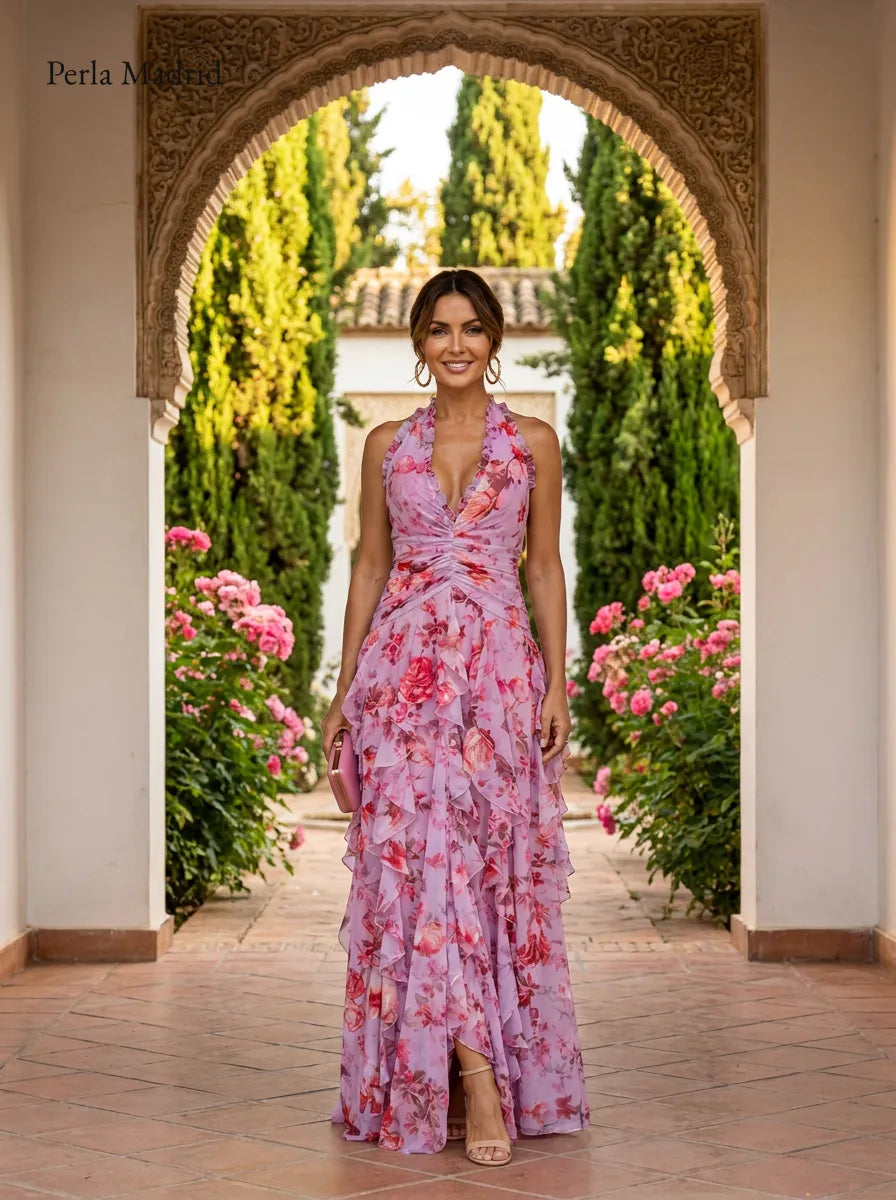 Concepció | Vestido Largo Floral Halter