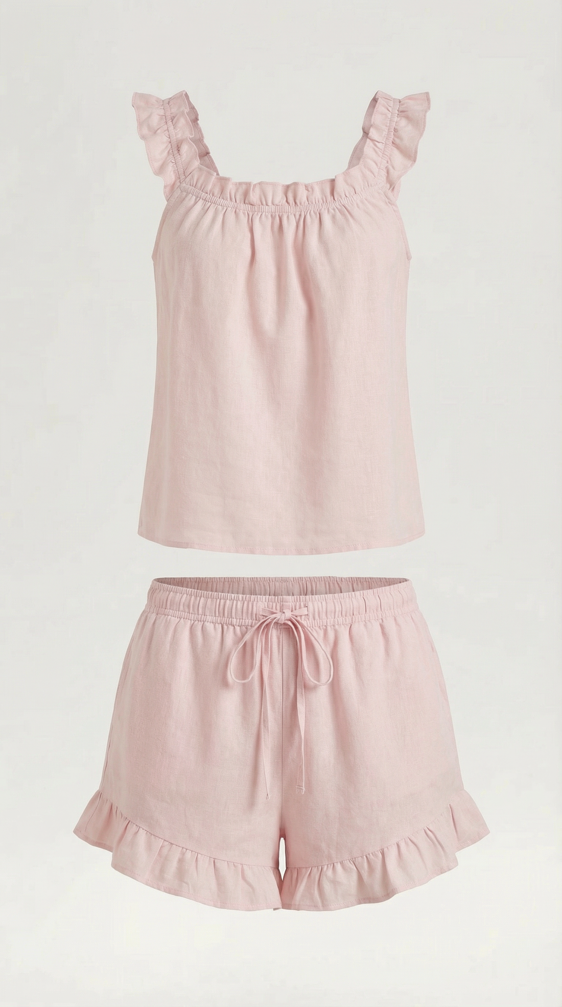 Conjunto de algodón Helen con detalles de volantes