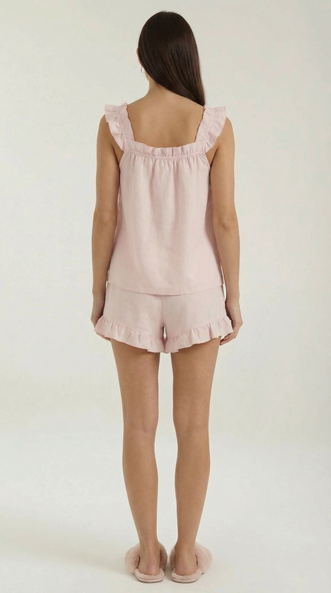 Conjunto de algodón Helen con detalles de volantes
