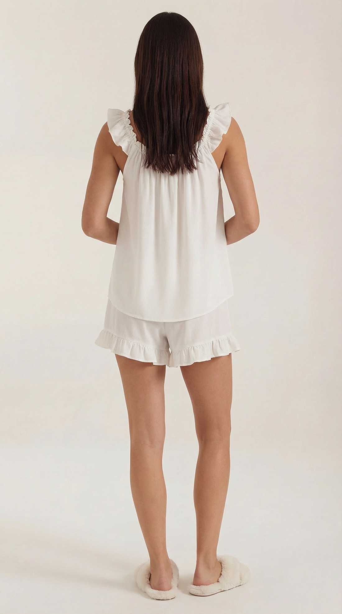 Conjunto de algodón Helen con detalles de volantes