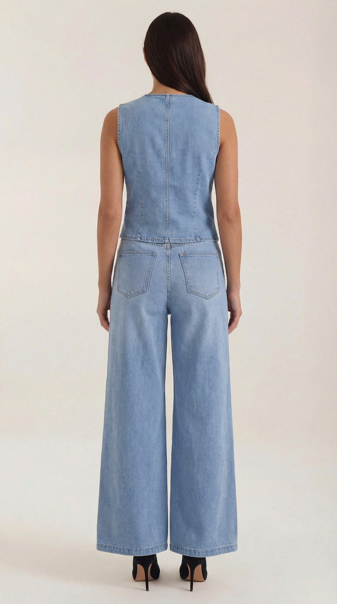 Conjunto Rhonda de algodón y denim