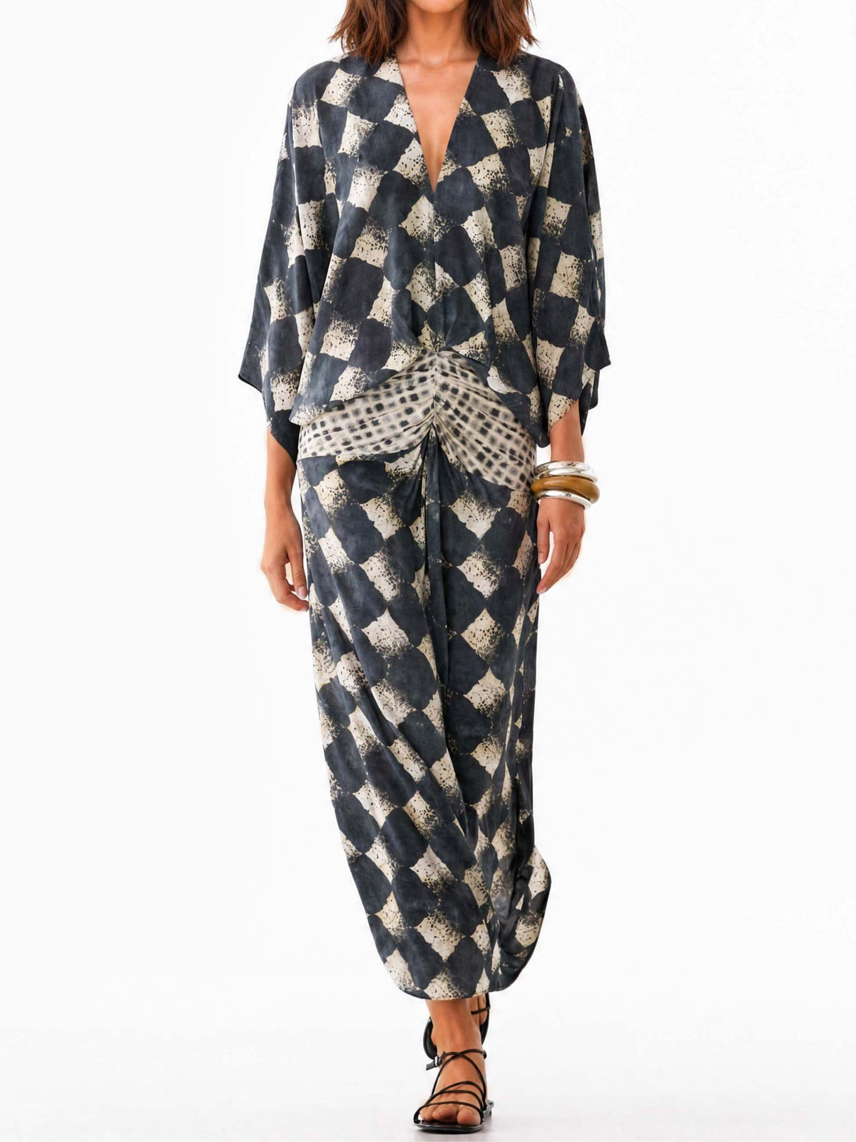 Hermenegilda | Vestido Maxi Mosaico Mediterráneo
