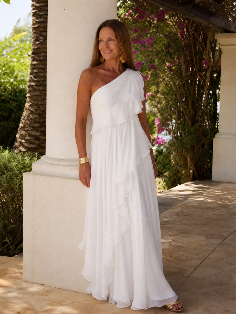 Anais | Vestido Maxi Chiffon Asimétrico