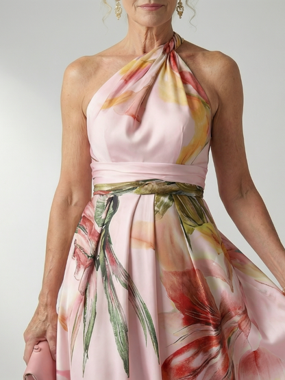 Isolda | Vestido Maxi Floral Halter