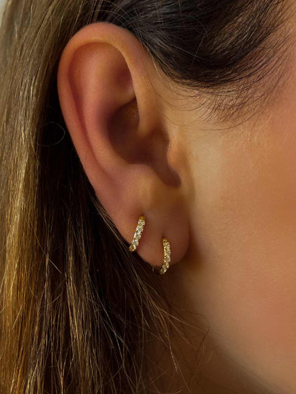 Pendientes de brillo de diamante