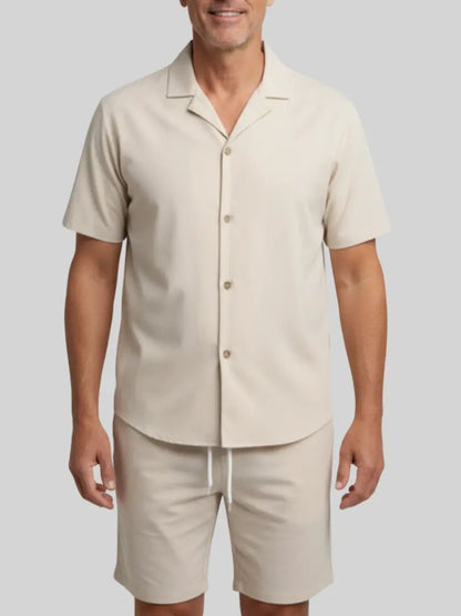 Emilio | Conjunto de camisa y bermudas de pana aterciopelada