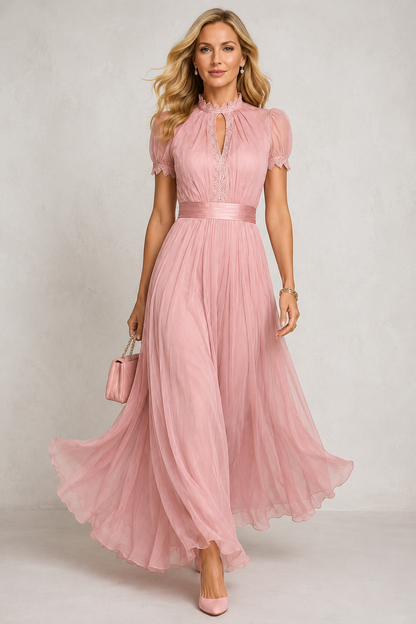 Dàmaris | Maxivestido Chiffon Rosa