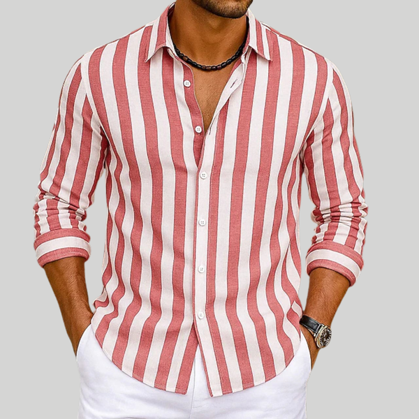 Carlos | Camisa de lino a rayas para vacaciones