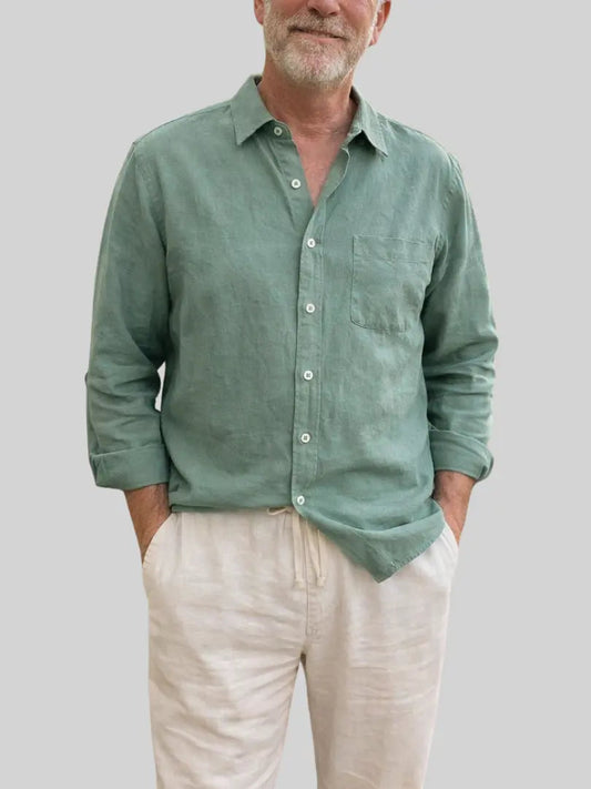 Esteban | Camisa de lino de manga larga