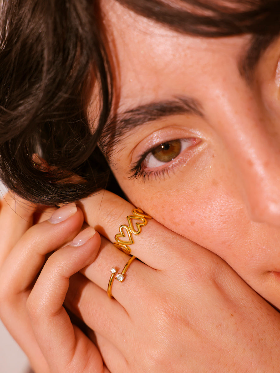 Anillo de corazón infinito