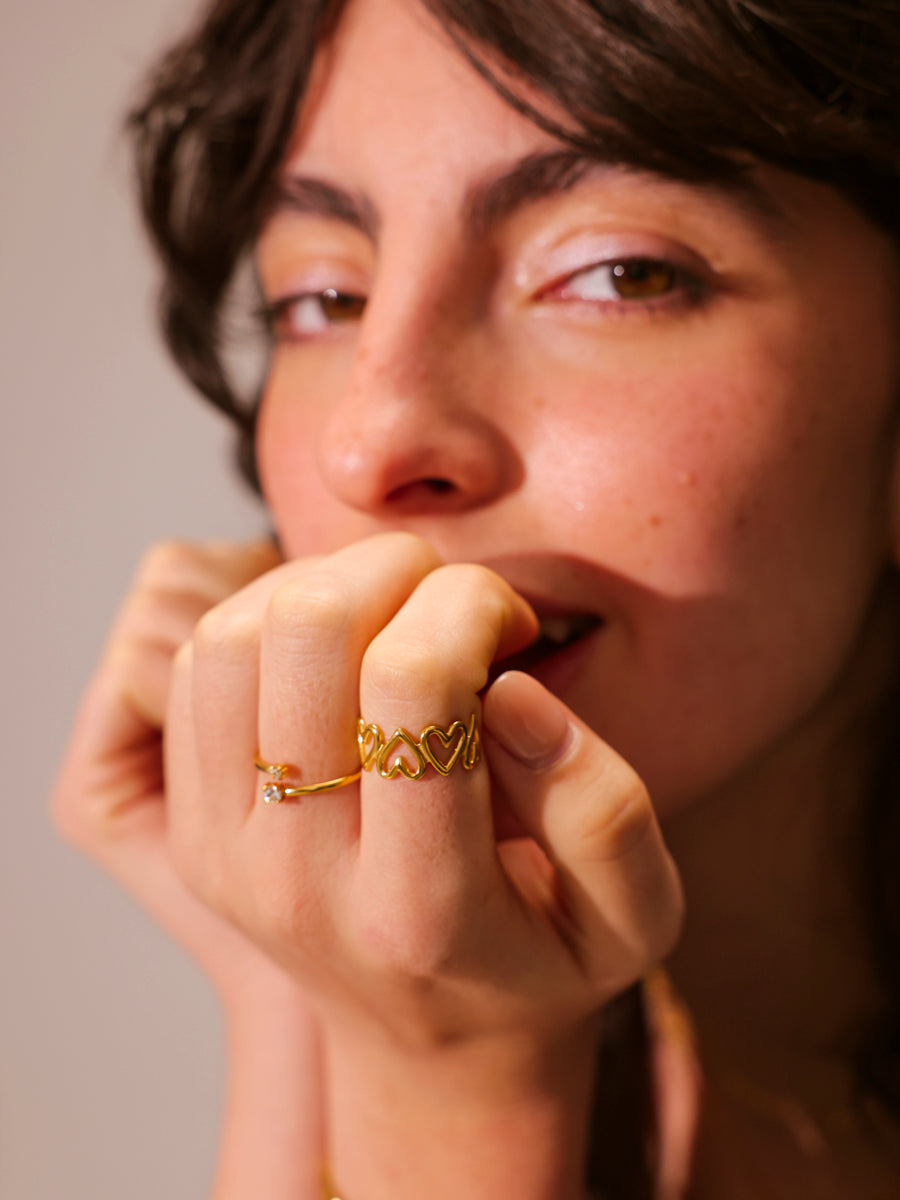 Anillo de corazón infinito