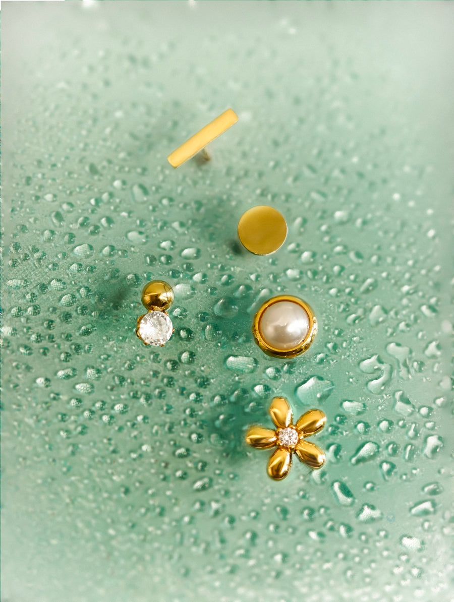 Elegantes pendientes de flores