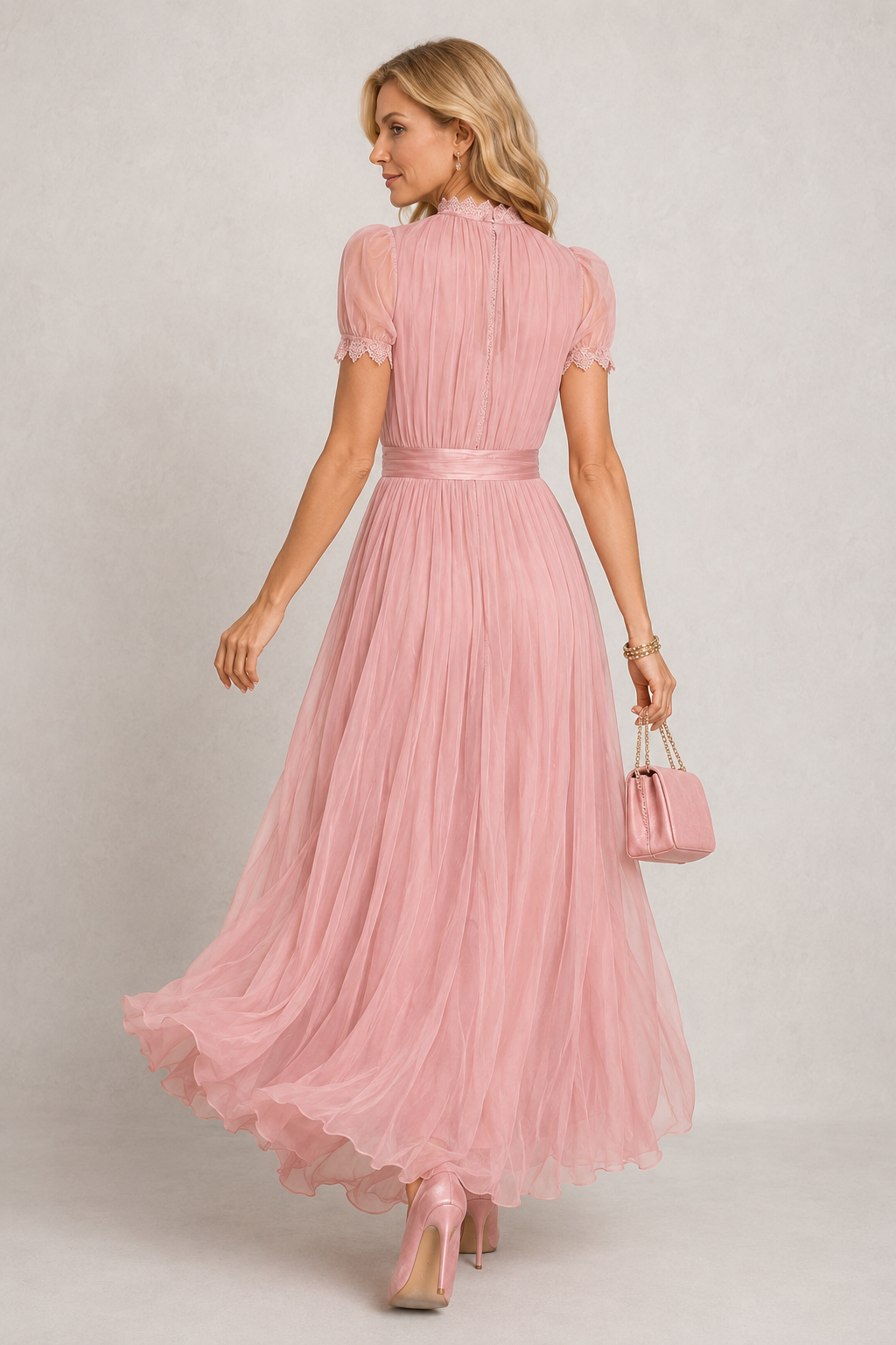 Dàmaris | Maxivestido Chiffon Rosa