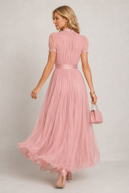 Dàmaris | Maxivestido Chiffon Rosa