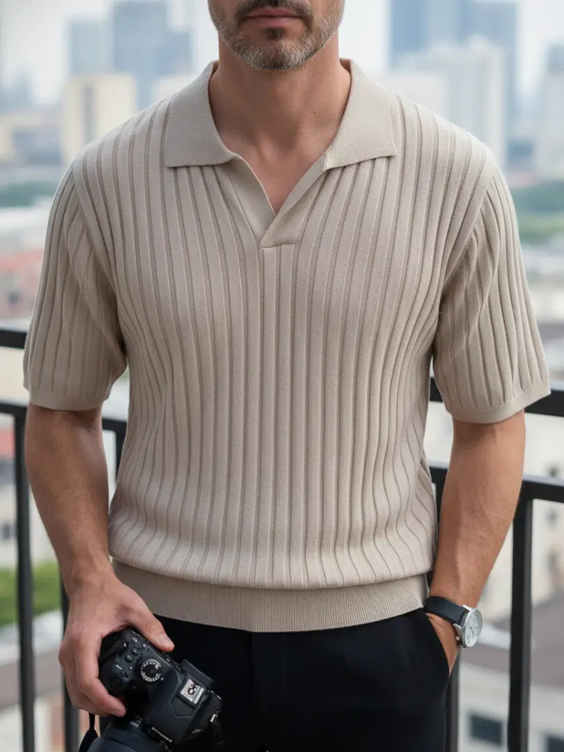 Iván | Camiseta de canalé con malla