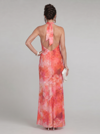 Jara | Maxi Vestido Halter Floral