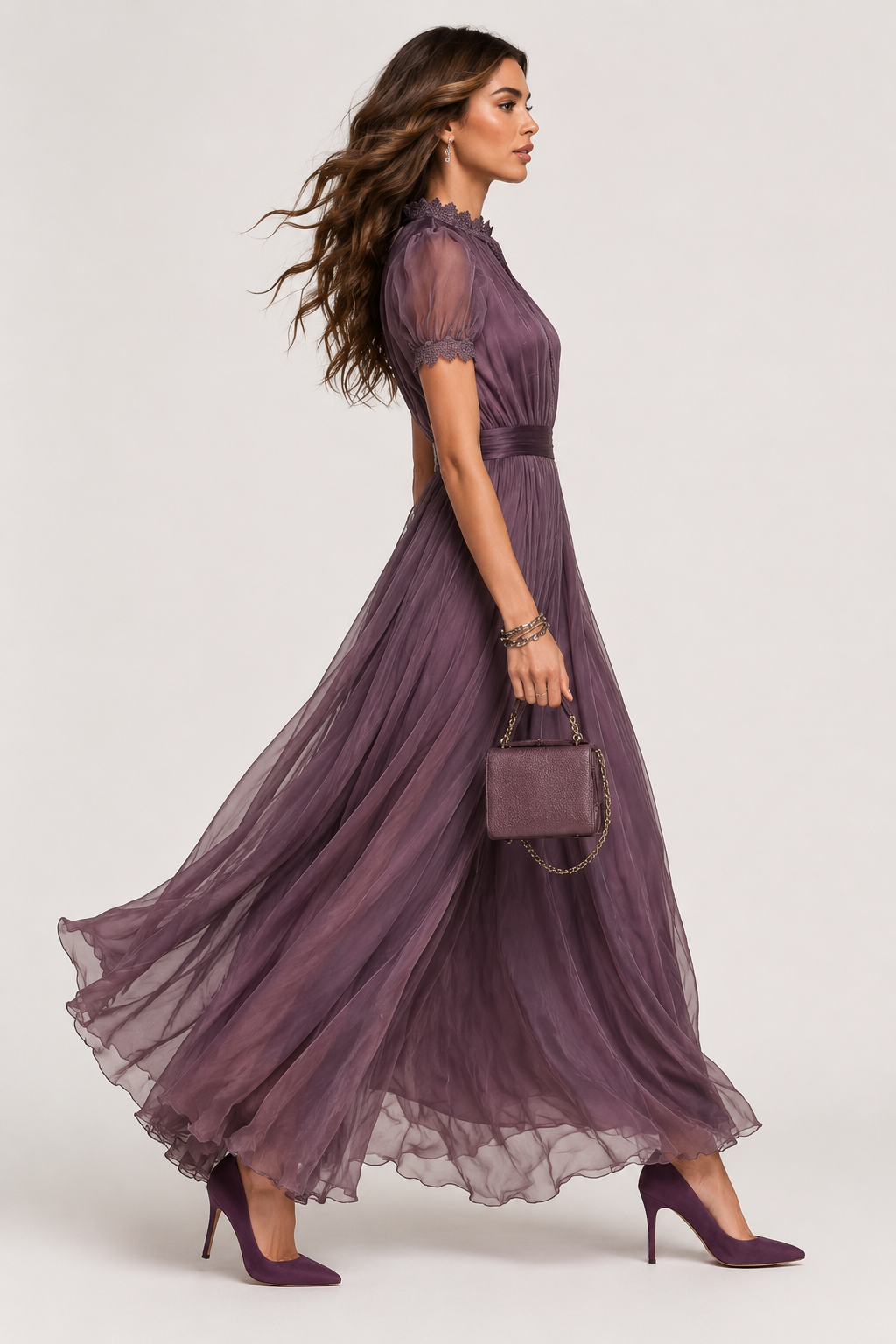 Gregoria | Vestido Maxi Chiffon Lila