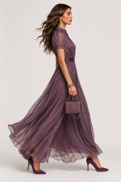 Gregoria | Vestido Maxi Chiffon Lila