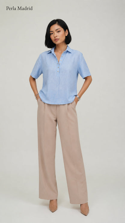 Celia | Blusa con cuello y botones