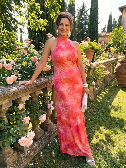 Jara | Maxi Vestido Halter Floral