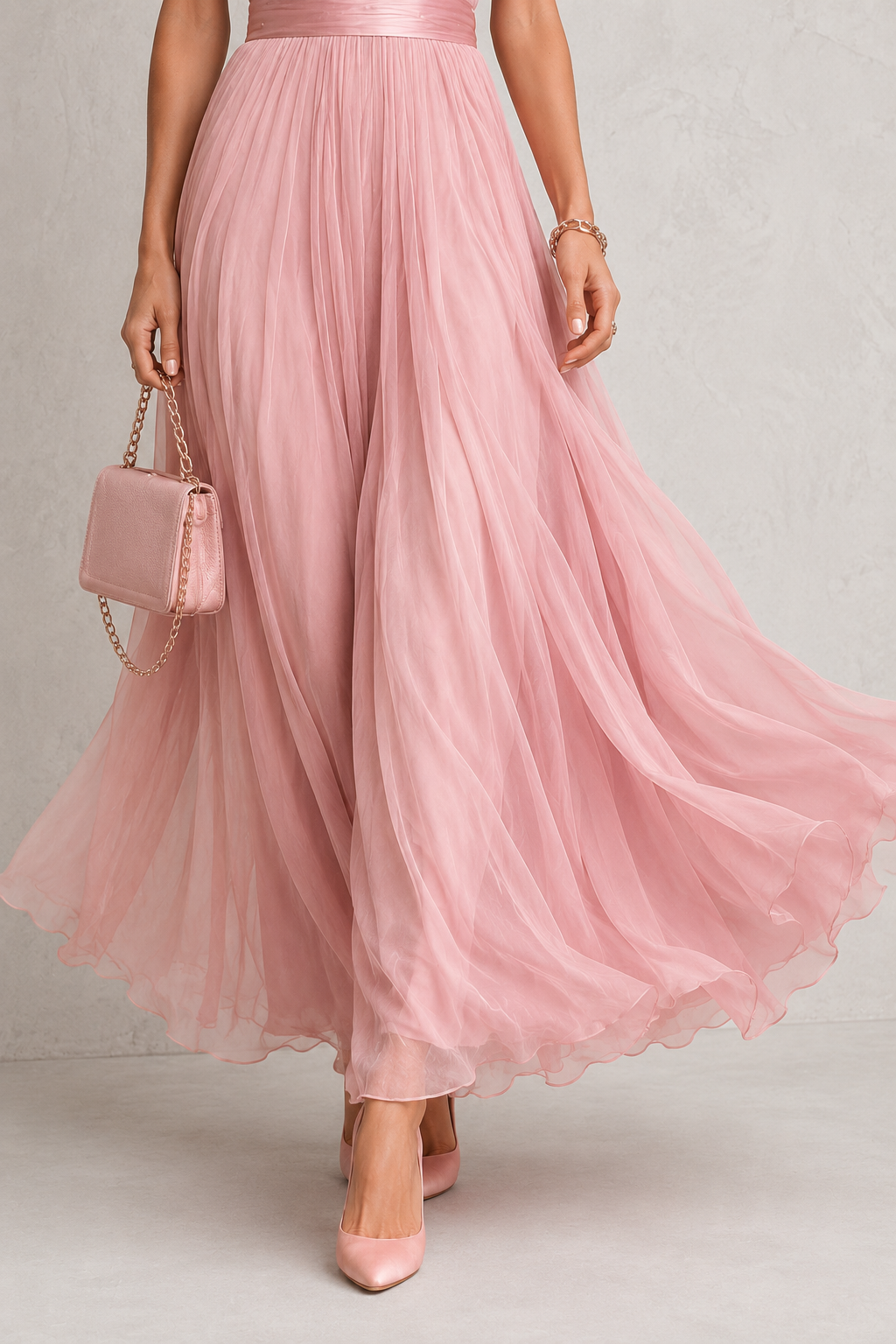 Dàmaris | Maxivestido Chiffon Rosa