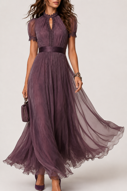 Gregoria | Vestido Maxi Chiffon Lila