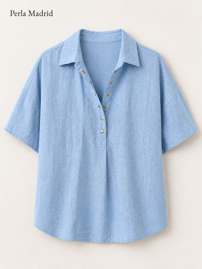 Celia | Blusa con cuello y botones