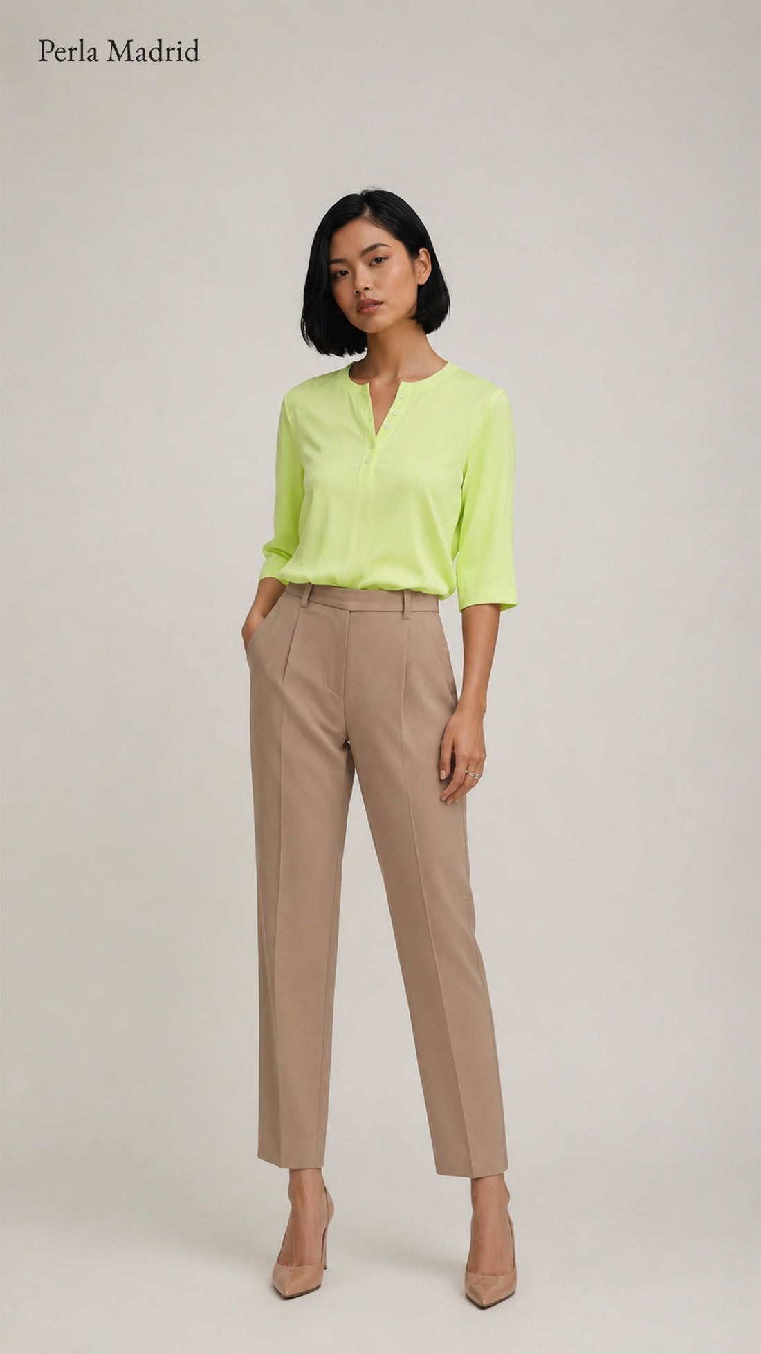Carlota | Top Henley de algodón con detalle de botones