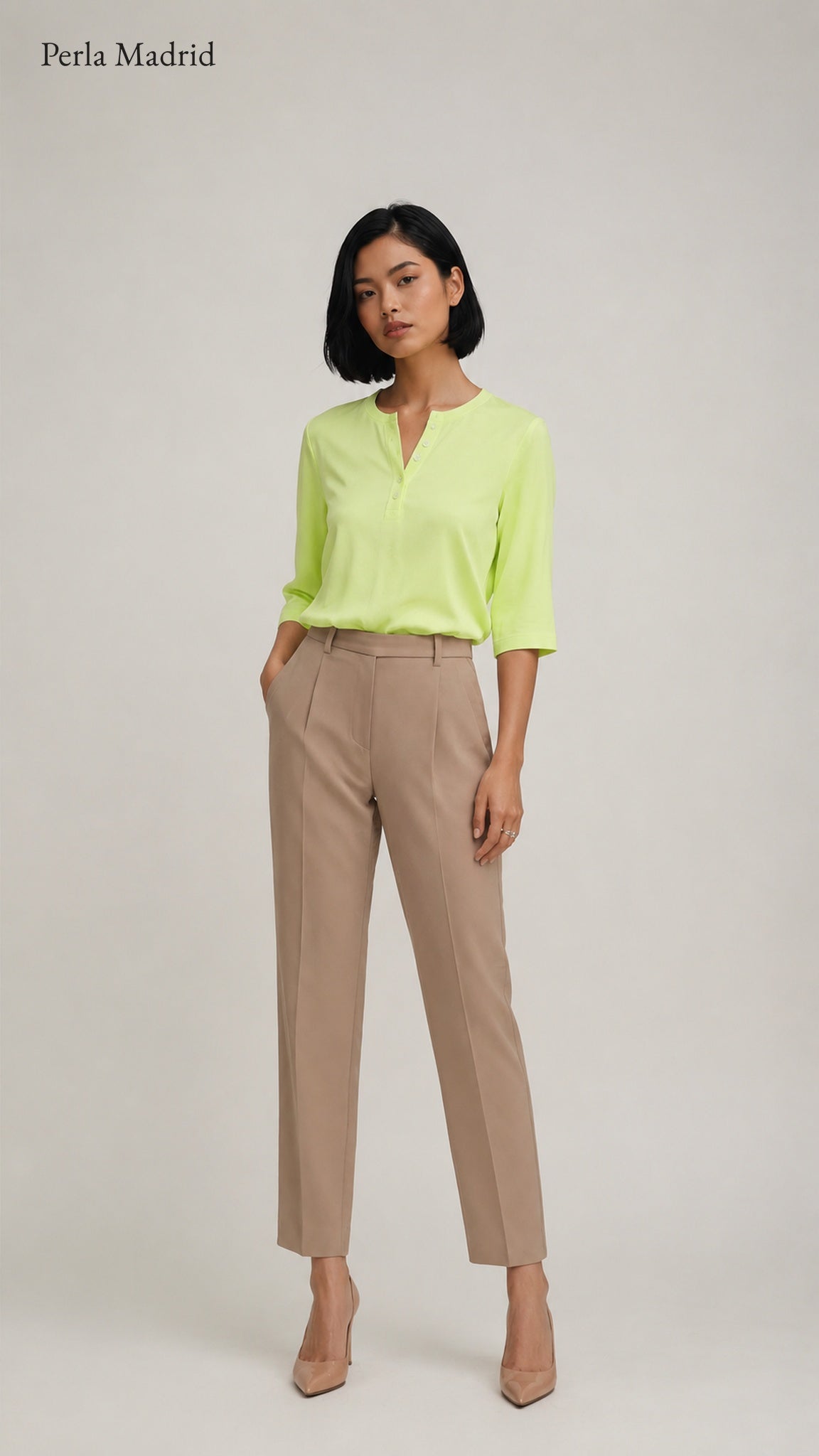 Carlota | Top Henley de algodón con detalle de botones