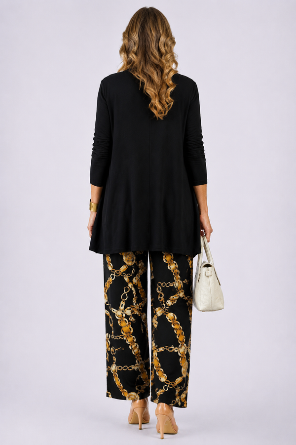 Lirio | Conjunto de tres piezas elegancia negra