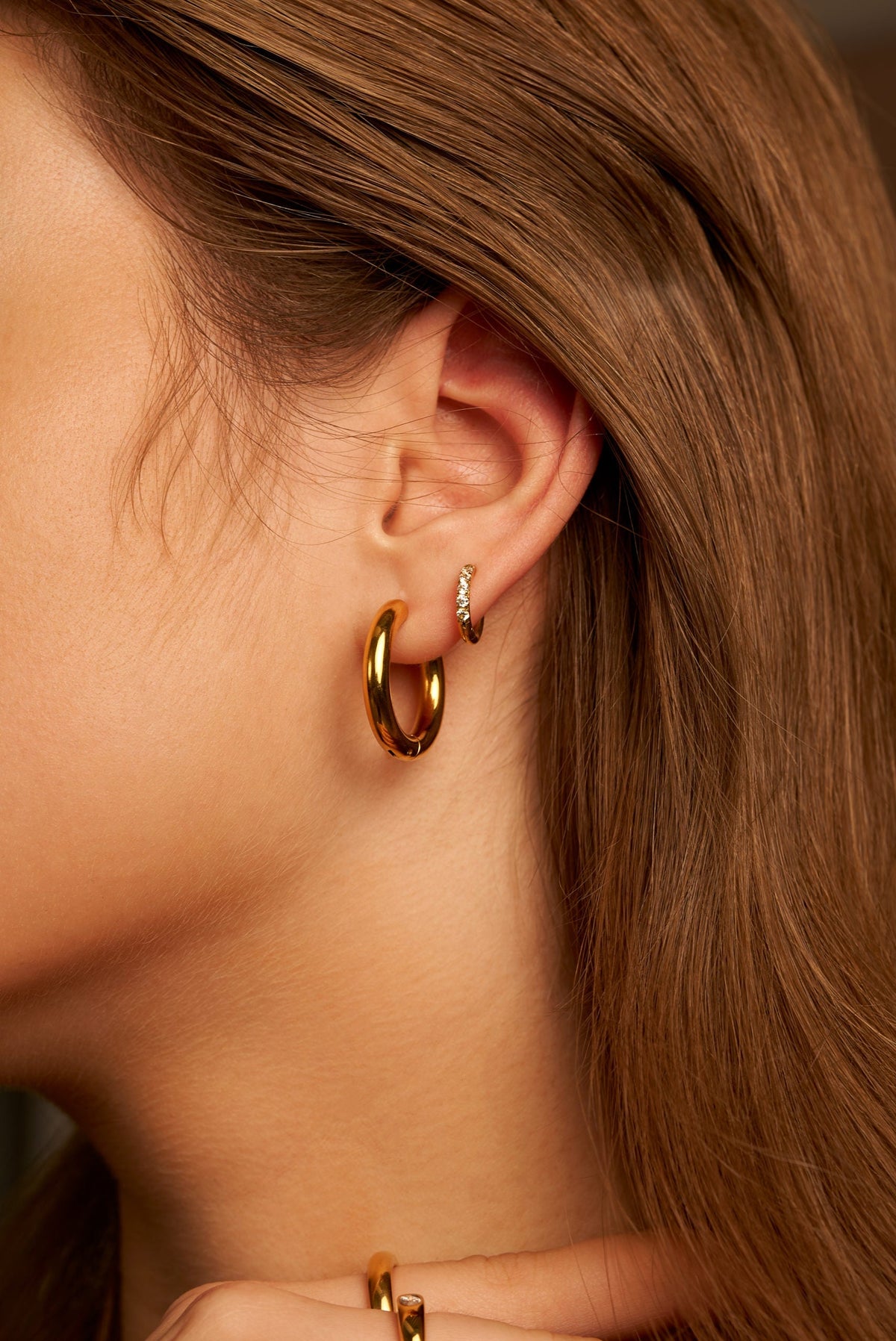 Medium Glitter Hoops 24mm