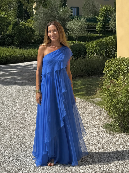 Chelo | Vestido Maxi Chifón Asimétrico