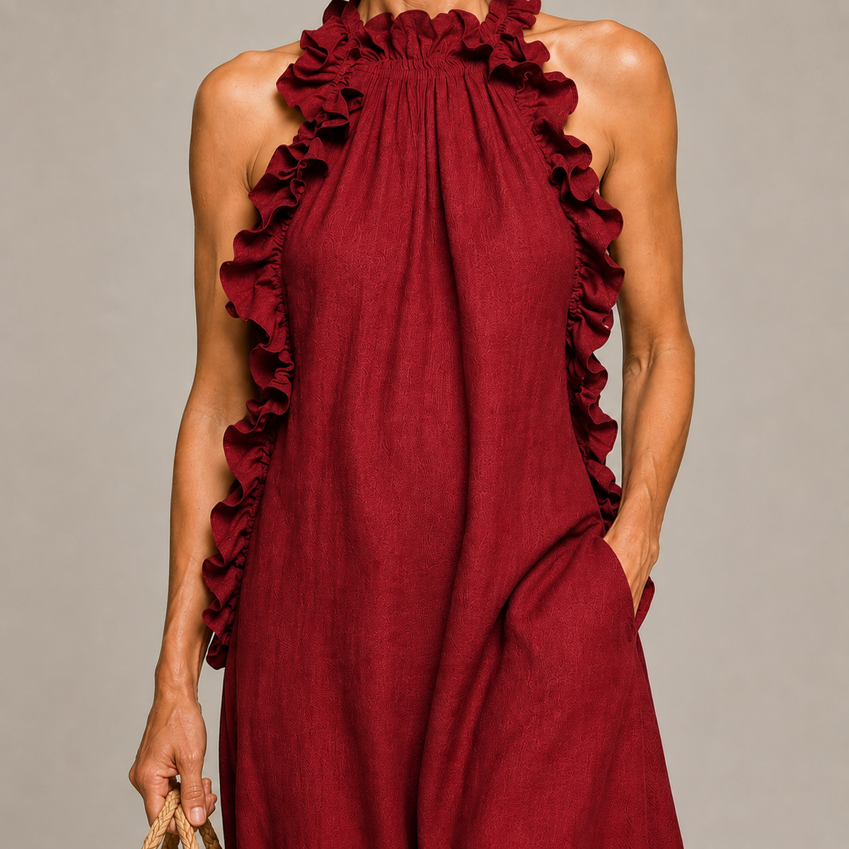 Bibiana | Vestido Maxi con Volados Suaves