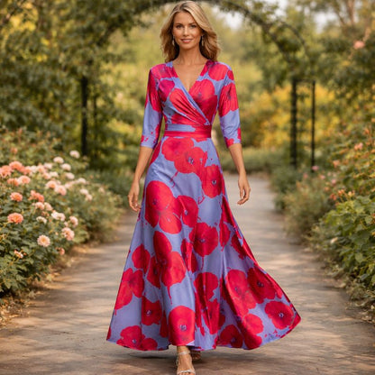 Ernestina | Vestido Maxi Envolvente Fluido