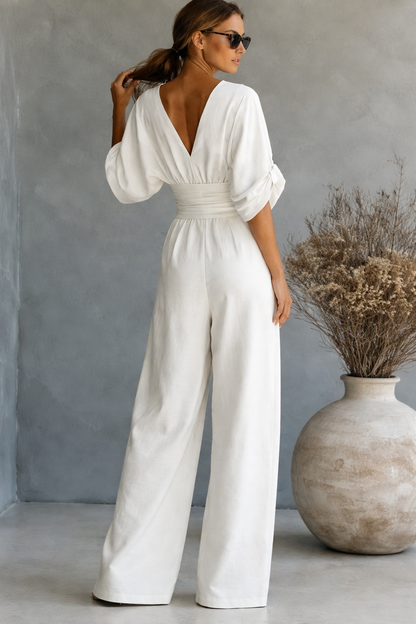 Eleonor | Mono Largo Elegante Escote Cruzado