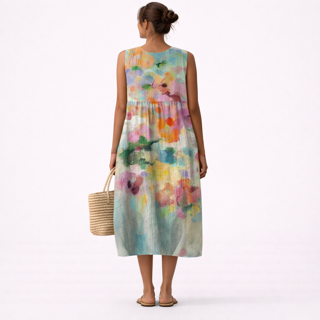 Arrate | Vestido Midi Multicolor Elegante