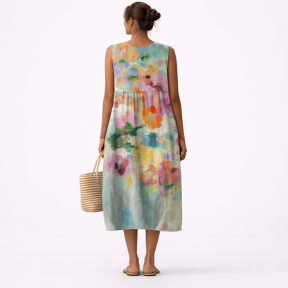 Arrate | Vestido Midi Multicolor Elegante