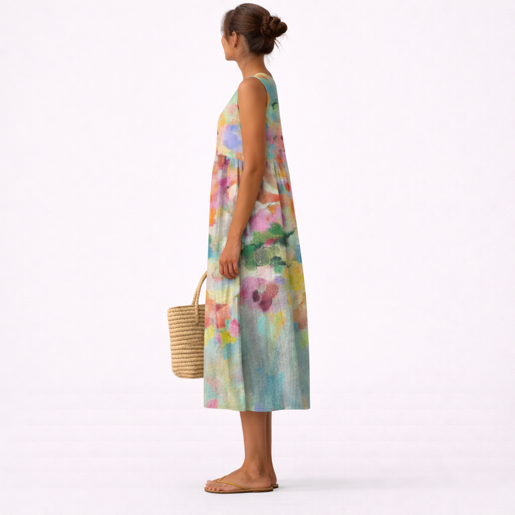 Arrate | Vestido Midi Multicolor Elegante
