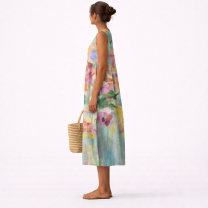 Arrate | Vestido Midi Multicolor Elegante