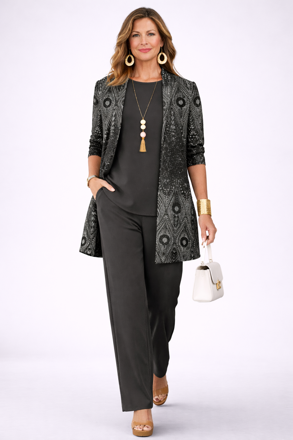Isidora | Conjunto de Tres Piezas Negro